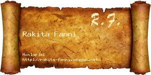 Rakita Fanni névjegykártya